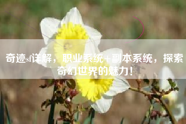 奇迹sf详解，职业系统+副本系统，探索奇幻世界的魅力！  第1张