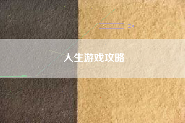 人生游戏攻略