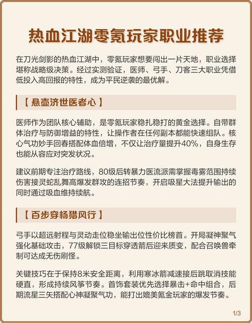 热血江湖私服攻略,职业选择技巧&升级秘籍分享,希望能对各位玩家有所帮助! 第3张 热血江湖私服攻略,职业选择技巧&升级秘籍分享,希望能对各位玩家有所帮助! 第3张